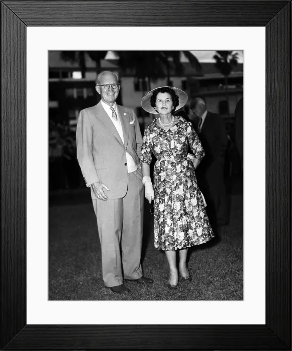 Framed Print : Joseph P. Kennedy and wife Rose at Hialeah park opening, FL, 1950s.. Courtesy: CSU Archives / Everett Collection Framed Print : Joseph P. Kennedy and wife Rose at Hialeah park opening, FL, 1950s.. Courtesy: CSU Archives / Everett Collection