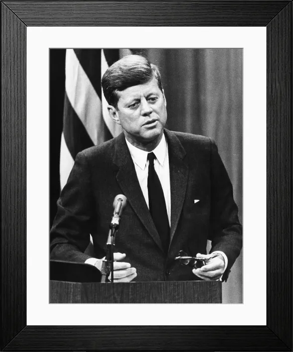 Framed Print : John F. Kennedy, admits the possibility of passing a tax bill at a news conference, November 14, 1963. Courtesy: CSU Archives / Everett Collection Framed Print : John F. Kennedy, admits the possibility of passing a tax bill at a news conference, November 14, 1963. Courtesy: CSU Archives / Everett Collection