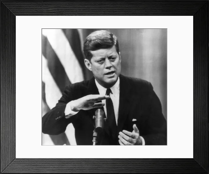 Framed Print : John F. Kennedy, called on Russia to halt interference in the Berlin air corridors while the Geneva talks were in progress Framed Print : John F. Kennedy, called on Russia to halt interference in the Berlin air corridors while the Geneva talks were in progress