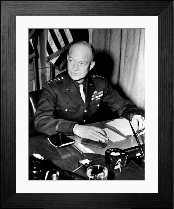 Framed Print : General Dwight D. Eisenhower, January 18 1944. Courtesy: CSU Archives / Everett Collection Framed Print : General Dwight D. Eisenhower, January 18 1944. Courtesy: CSU Archives / Everett Collection