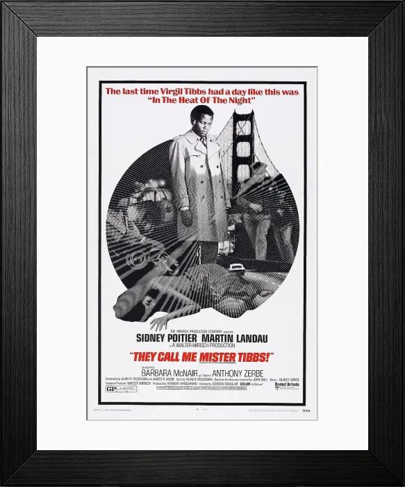 Framed Print : THEY CALL ME MISTER TIBBS!, US poster art, Sidney Poitier, 1970