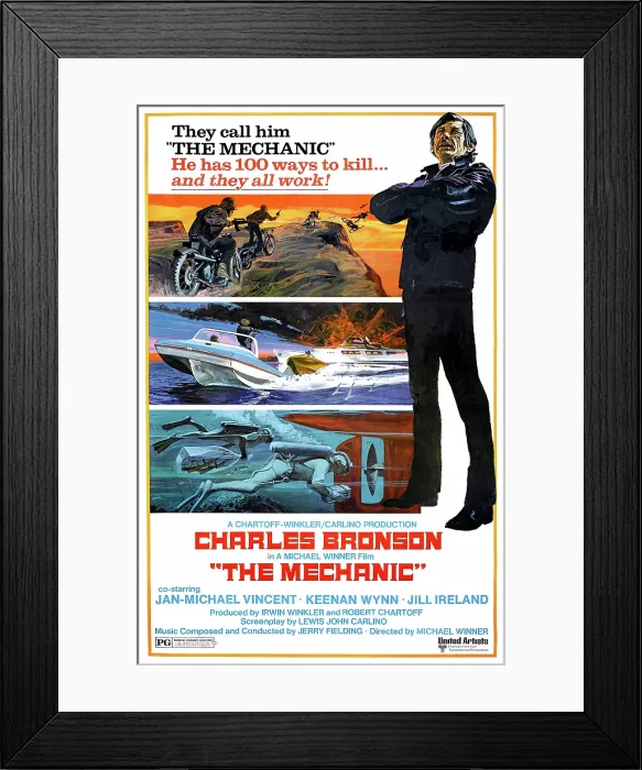 Framed Print : THE MECHANIC, Charles Bronson, 1972 Framed Print : THE MECHANIC, Charles Bronson, 1972