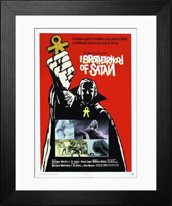 Framed Print : THE BROTHERHOOD OF SATAN, US poster, 1971