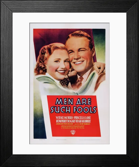 Framed Print : MEN ARE SUCH FOOLS, US poster art, from left: Priscilla Lane, Wayne Morris, 1938