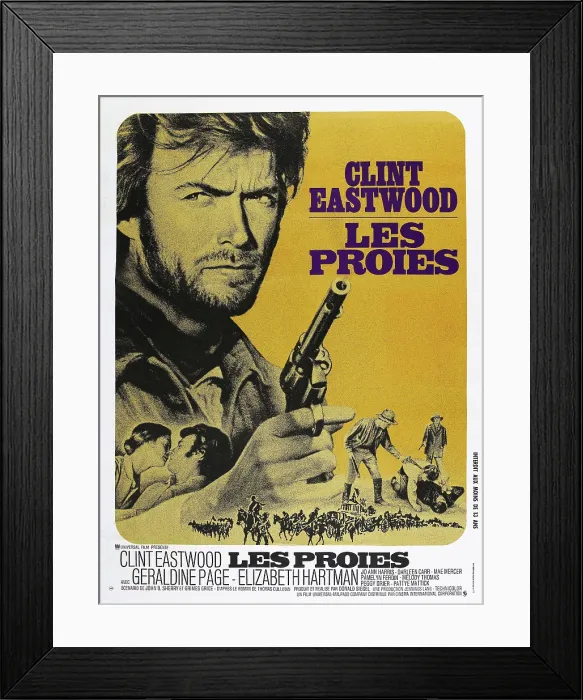 Framed Print : THE BEGUILED, (aka LES PROIES), French poster, Clint Eastwood, 1971 Framed Print : THE BEGUILED, (aka LES PROIES), French poster, Clint Eastwood, 1971