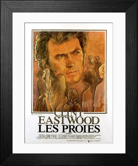 Framed Print : THE BEGUILED, (aka LES PROIES), French poster, Clint Eastwood, 1971
