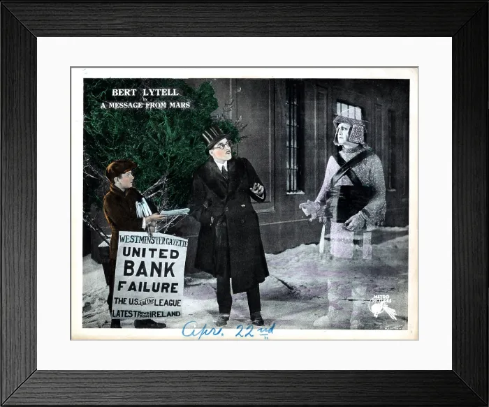 Framed Print : A MESSAGE FROM MARS, center and right, Bert Lytell, Alphonse Ethier, 1921 Framed Print : A MESSAGE FROM MARS, center and right, Bert Lytell, Alphonse Ethier, 1921