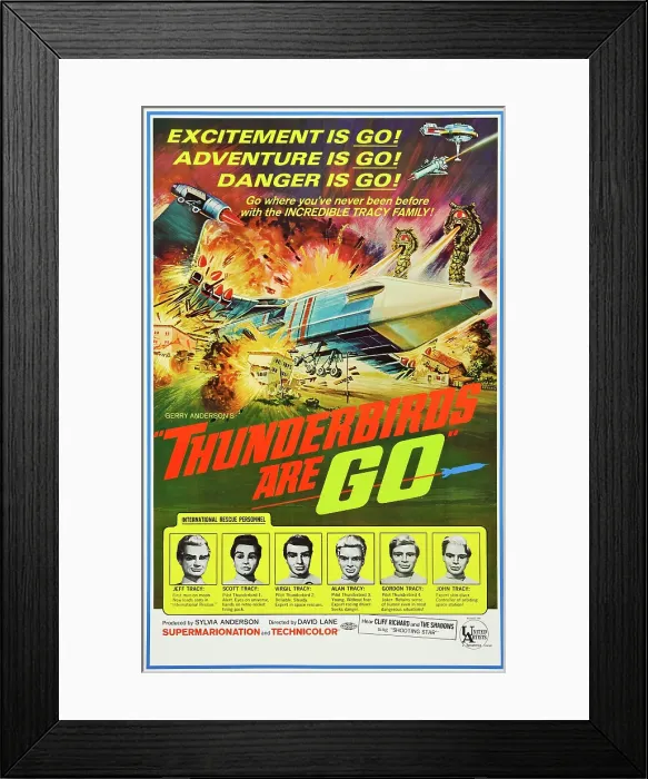 Framed Print : THUNDERBARDS ARE GO, poster art, 1966