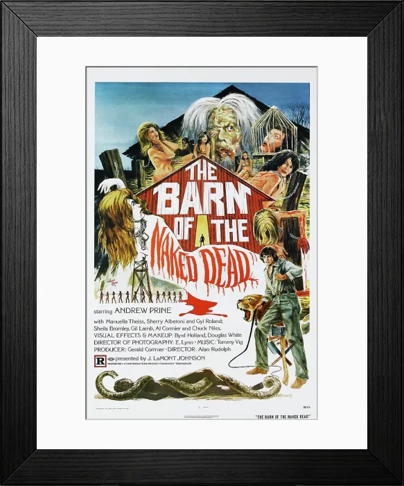 Framed Print : THE BARN OF THE NAKED DEAD, (aka NIGHTMARE CIRCUS), US poster, 1974 Framed Print : THE BARN OF THE NAKED DEAD, (aka NIGHTMARE CIRCUS), US poster, 1974