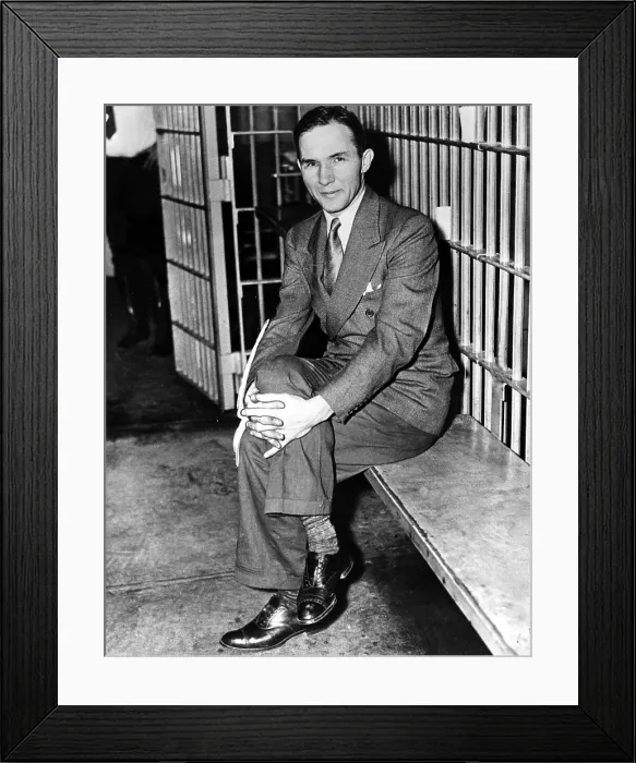 Framed Print : Bruno Richard Hauptmann (1899-1936) Convicted of Kidnapping and murder of Lindbergh baby, the day after the jury's verdict. 2 / 14 / 35