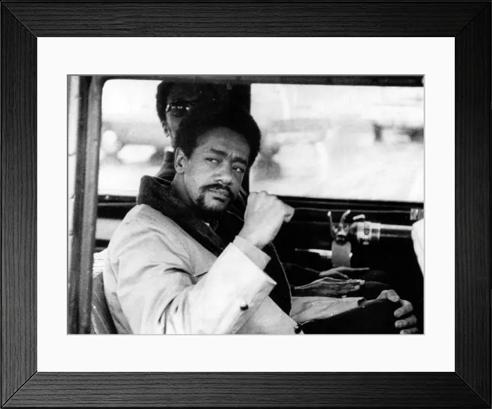 Framed Print : Black Panther leader Bobby Seale on his way to trial where he faces charges in connection with the murder of Alex Rackley, Windsor Locks, CT, March 03, 1970 Framed Print : Black Panther leader Bobby Seale on his way to trial where he faces charges in connection with the murder of Alex Rackley, Windsor Locks, CT, March 03, 1970