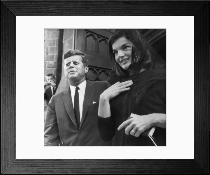 Framed Print : John F. Kennedy, Jacqueline Kennedy, leaving St. Mary's Roman Catholic Church, Newport Rhode Island, September 9, 1962. Courtesy: CSU Archives / Everett Collection Framed Print : John F. Kennedy, Jacqueline Kennedy, leaving St. Mary's Roman Catholic Church, Newport Rhode Island, September 9, 1962. Courtesy: CSU Archives / Everett Collection