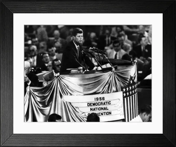Framed Print : John F. Kennedy at the Democratic National Convention, August 16, 1956.. Courtesy: CSU Archives / Everett Collection Framed Print : John F. Kennedy at the Democratic National Convention, August 16, 1956.. Courtesy: CSU Archives / Everett Collection