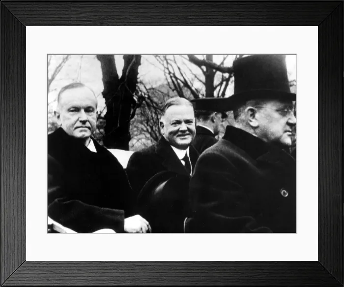 Framed Print : PRESIDENT CALVIN COOLIDGE, with Herbert Hoover, c. 1928. Courtesy: CSU Archives / Everett Collection Framed Print : PRESIDENT CALVIN COOLIDGE, with Herbert Hoover, c. 1928. Courtesy: CSU Archives / Everett Collection