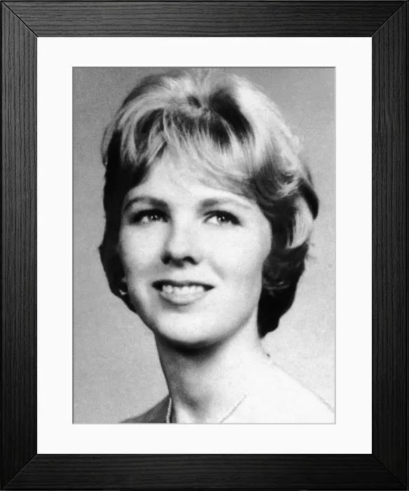 Framed Print : Mary Jo Kopechne, campaign worker who was killed in an automobile accident in which Edward Kennedy was driving on July 18, 1969 (1962 college yearbook photo)