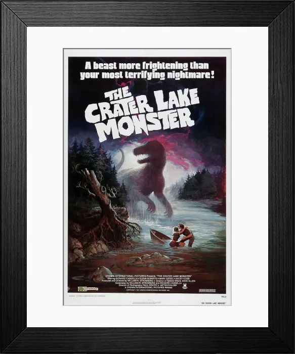 Framed Print : THE CRATER LAKE MONSTER, US poster, 1977