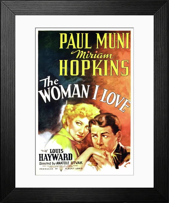 Framed Print : THE WOMAN I LOVE, Miriam Hopkins, Paul Muni, 1937