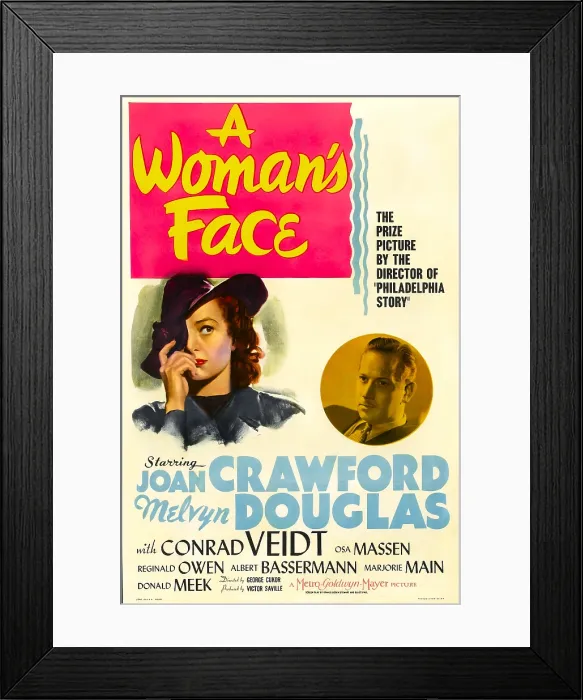 Framed Print : A WOMAN'S FACE, from left: Joan Crawford, Melvyn Douglas, 1941