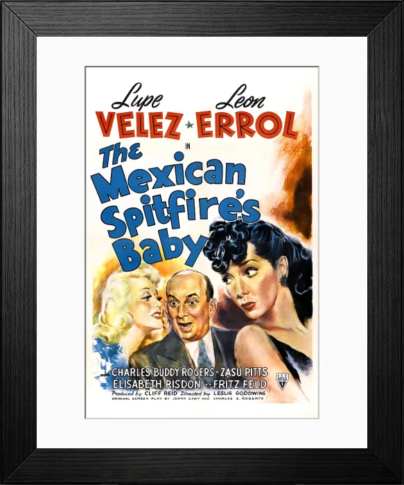 Framed Print : MEXICAN SPITFIRE'S BABY, US poster, from left: Marion Martin, Leon Errol, Lupe Velez, 1941