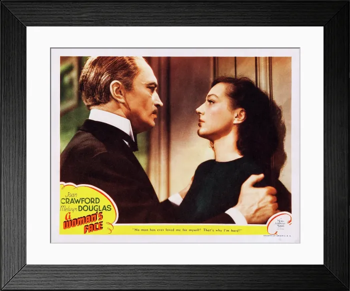 Framed Print : A WOMAN'S FACE, US lobbycard, from left: Conrad Veidt, Joan Crawford, 1941