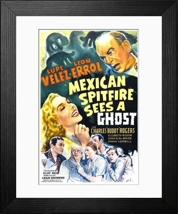 Framed Print : MEXICAN SPITFIRE SEES A GHOST, US poster, Lupe Velez (middle left), Leon Errol (top right), 1942 Framed Print : MEXICAN SPITFIRE SEES A GHOST, US poster, Lupe Velez (middle left), Leon Errol (top right), 1942
