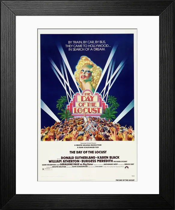 Framed Print : THE DAY OF THE LOCUST, US poster, Karen Black, 1975 Framed Print : THE DAY OF THE LOCUST, US poster, Karen Black, 1975