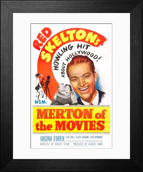 Framed Print : MERTON OF THE MOVIES, US poster, Red Skelton, Virginia O'Brien, 1947