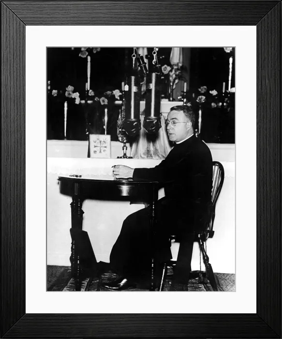 Framed Print : CHARLES EDWARD COUGHLIN, portrait. Courtesy: CSU Archives / Everett Collection Framed Print : CHARLES EDWARD COUGHLIN, portrait. Courtesy: CSU Archives / Everett Collection