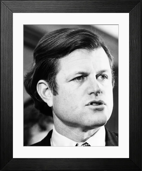Framed Print : Senator Edward Kennedy, at Senate Committee considering Richard Kleindienst for Attorney General, Washington, April 26, 1972, Courtesy: CSU Archives / Everett Collection