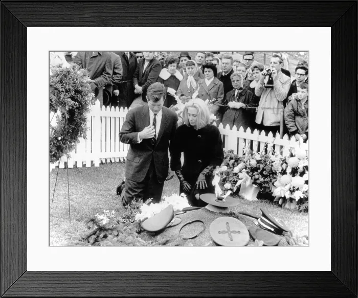 Framed Print : Senator Edward Kennedy, left, and his wife, Joan Kennedy, at second anniversary of President Kennedy's assassination, Arlington National Cemetery, November 22, 1965 Framed Print : Senator Edward Kennedy, left, and his wife, Joan Kennedy, at second anniversary of President Kennedy's assassination, Arlington National Cemetery, November 22, 1965