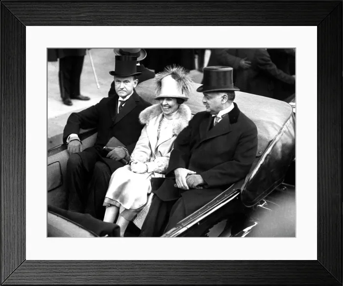 Framed Print : PRESIDENT CALVIN COOLIDGE, with wife. Courtesy: CSU Archives  /  Everett Collection