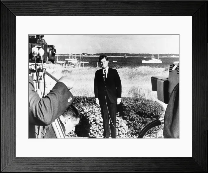 Framed Print : Senator Edward Kennedy, filming a memnorial to his brother Robert for the Democratic National Convention, Hyannis Port, August 29, 1968, Courtesy: CSU Archives / Everett Collection Framed Print : Senator Edward Kennedy, filming a memnorial to his brother Robert for the Democratic National Convention, Hyannis Port, August 29, 1968, Courtesy: CSU Archives / Everett Collection