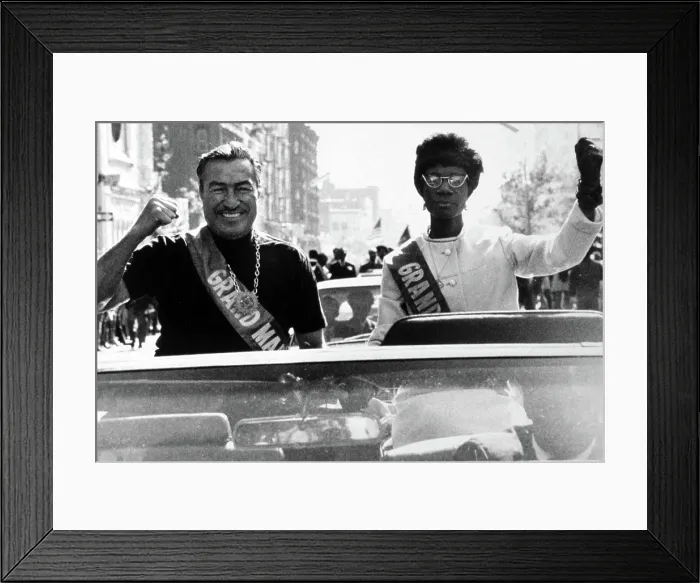 Framed Print : Adam Clayton Powell and Shirley Chisolm, grand marshalls in a Harlem parade, 1969. Courtesy: CSU Archives / Everett Collection Framed Print : Adam Clayton Powell and Shirley Chisolm, grand marshalls in a Harlem parade, 1969. Courtesy: CSU Archives / Everett Collection