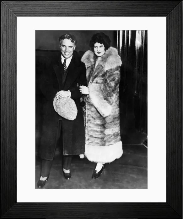 Framed Print : Charlie Chaplin and wife Lita, February 27, 1925, California.. Courtesy: CSU Archives  /  Everett Collection