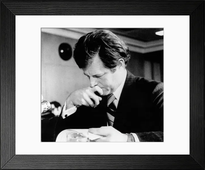 Framed Print : Senator Edward Kennedy, appearing before Senate Armed Services Committee, Washington, February 4, 1971, Courtesy: CSU Archives / Everett Collection