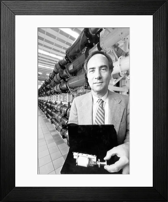 Framed Print : Theodore Harold Maiman, American physicist and inventor of the laser. Circa 1980. Courtesy: CSU Archives / Everett Collection
