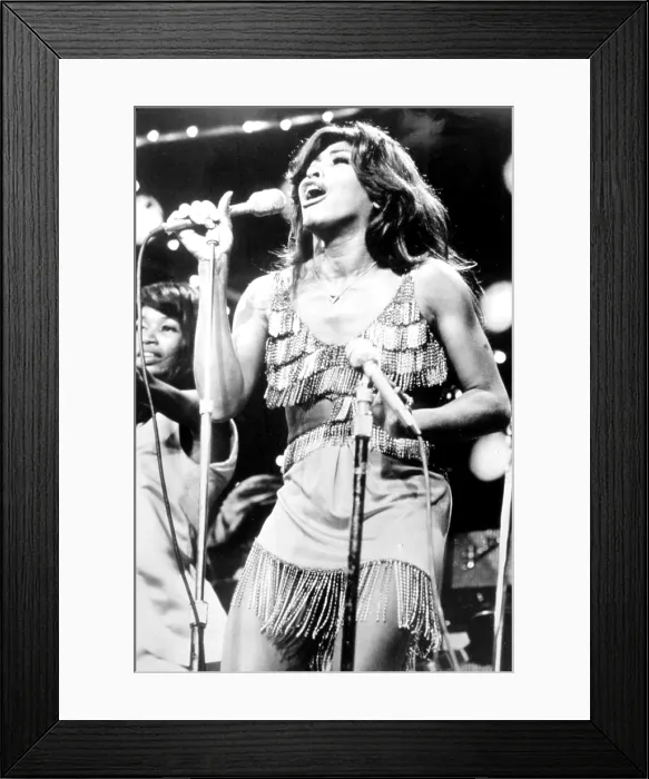 Framed Print : TINA TURNER, during a performance, circa 1971.. Courtesy: CSU Archives  /  Everett Collection