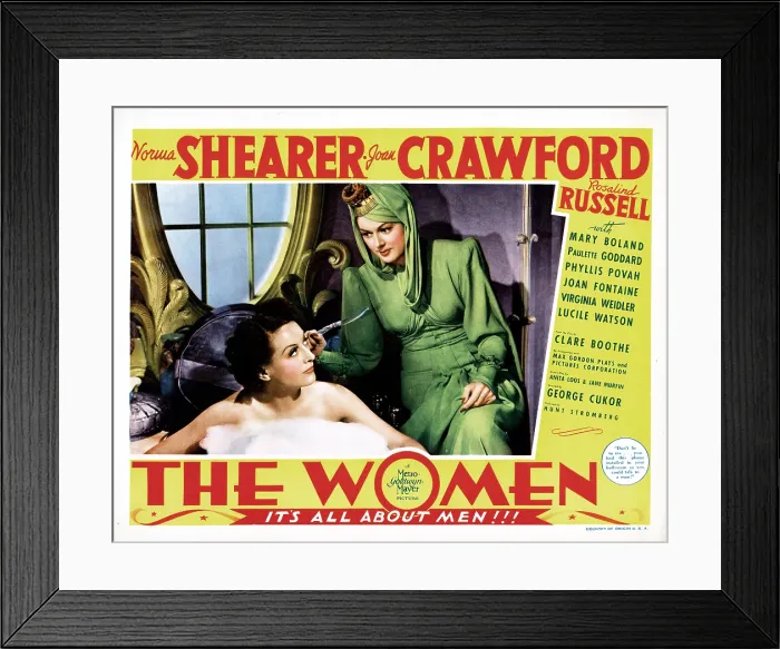 Framed Print : THE WOMEN, from left, Joan Crawford, Rosalind Russell, 1939