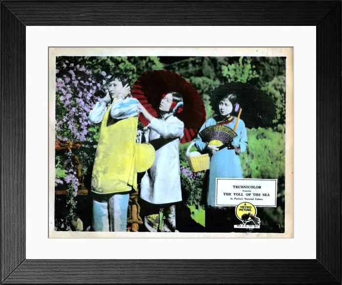Framed Print : THE TOLL OF THE SEA, lobbycard, Anna May Wong (left), 1922