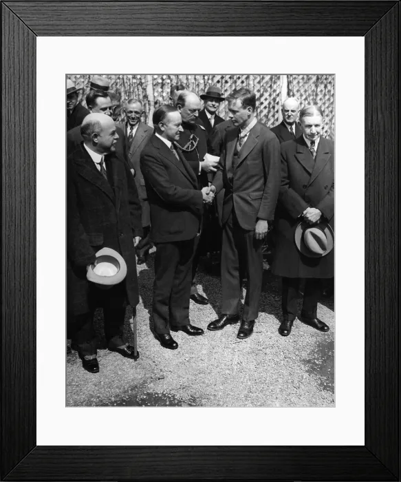 Framed Print : front row, second from left: Calvin Coolidge (U.S) Framed Print : front row, second from left: Calvin Coolidge (U.S)