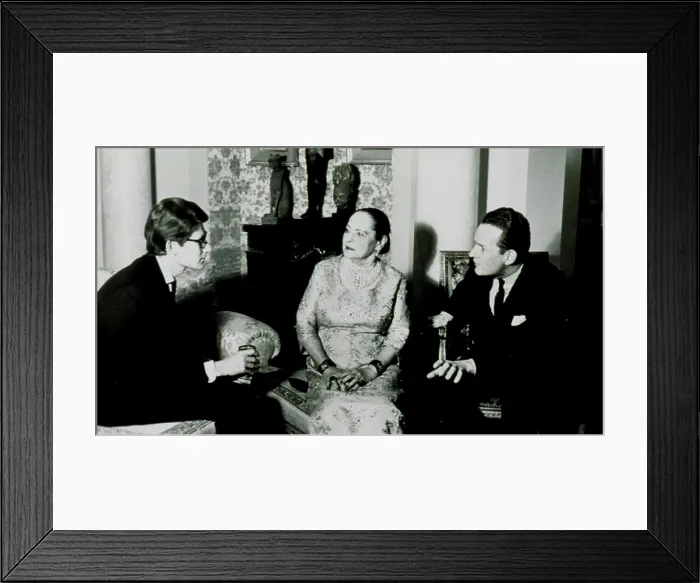 Framed Print : Yves Saint Laurent, with Madame Helena Rubinstein and Patrick O'Higgins, 1958.. Courtesy: CSU Archives / Everett Collection Framed Print : Yves Saint Laurent, with Madame Helena Rubinstein and Patrick O'Higgins, 1958.. Courtesy: CSU Archives / Everett Collection