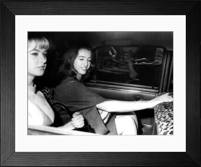 Framed Print : Mandy Rice Davies and Christine Keeler leaving Old Bailey after the first day of their trial in the Profumo scandal, July 22, 1963. Courtesy: CSU Archives / Everett Collection Framed Print : Mandy Rice Davies and Christine Keeler leaving Old Bailey after the first day of their trial in the Profumo scandal, July 22, 1963. Courtesy: CSU Archives / Everett Collection
