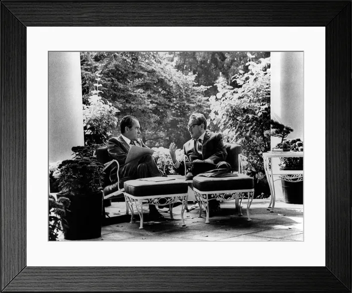 Framed Print : Richard Nixon, Henry Kissinger, Washington D.C. September 16, 1972.. Courtesy: CSU Archives  /  Everett Collection