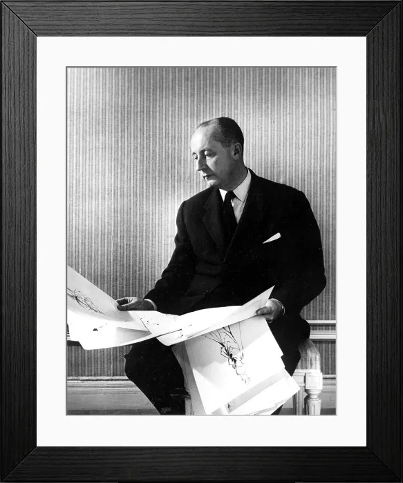 Framed Print : Christian Dior, circa 1950s. Courtesy: CSU Archives  /  Everett Collection