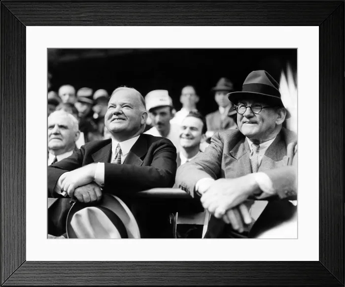 Framed Print : Former president Herbert Hoover and George B
