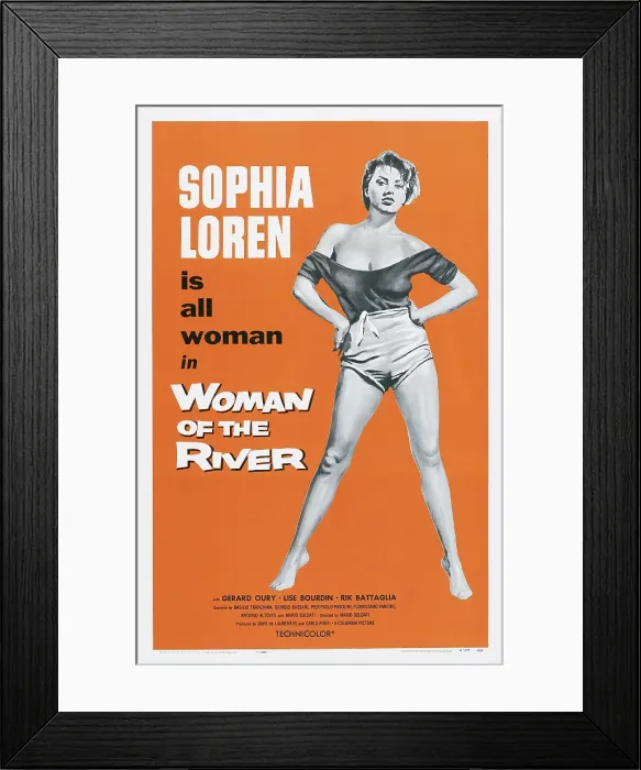 Framed Print : WOMAN OF THE RIVER, (aka LA DONNA DEL FIUME, aka THE RIVER GIRL), Sophia Loren, 1955