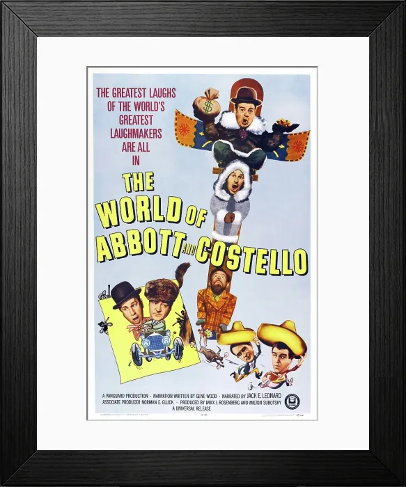 Framed Print : THE WORLD OF ABBOTT AND COSTELLO, US poster art, Bud Abbott, Lou Costello, (aka Abbott & Costello), 1965
