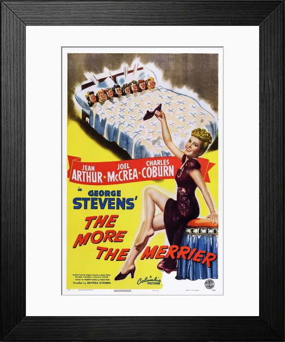 Framed Print : THE MORE THE MERRIER, US poster art, Jean Arthur, 1943 Framed Print : THE MORE THE MERRIER, US poster art, Jean Arthur, 1943