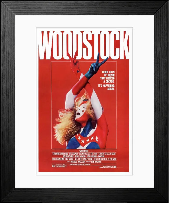 Framed Print : WOODSTOCK, US poster art, 1970