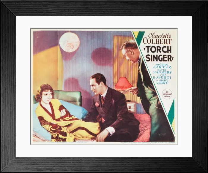 Framed Print : TORCH SINGER, lobbycard, from left: Claudette Colbert, Ricardo Cortez, Charley Grapewin, 1933 Framed Print : TORCH SINGER, lobbycard, from left: Claudette Colbert, Ricardo Cortez, Charley Grapewin, 1933